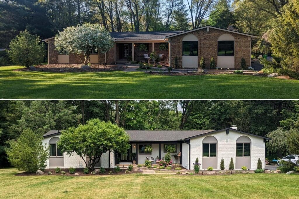 Before and After Project Your Local Painting Company RDP Pro Paint Exterior Home Painting Service Michigan