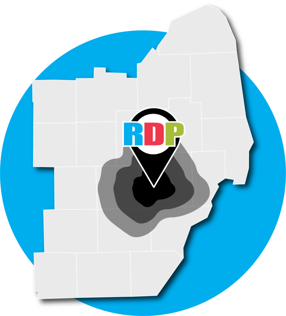 RDP Service Area Map RDP Pro Paint